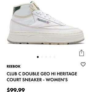 Reebok Club C Double Geo Hi Heritage Court Sneaker